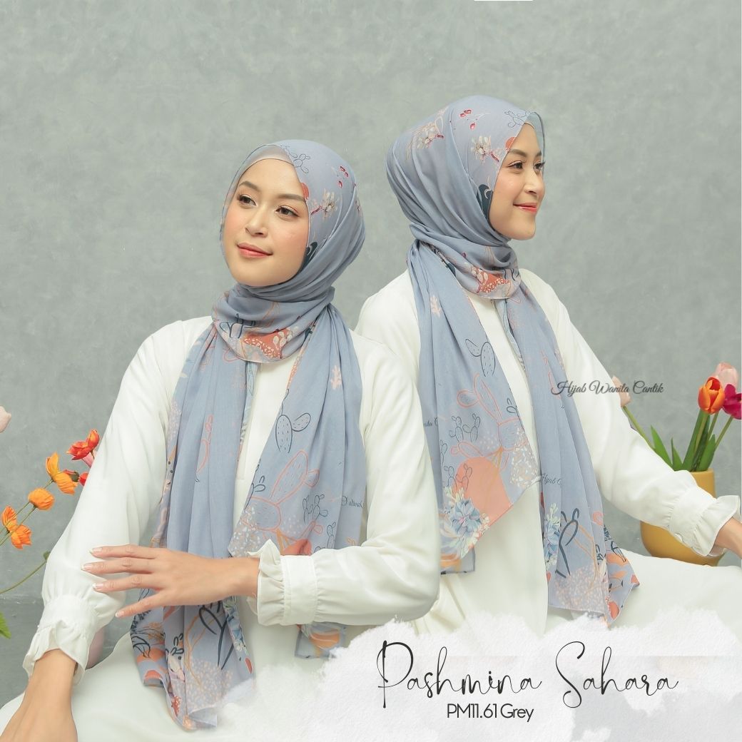 Sahara - Pashmina Premium Voal - Grey - PM11.61