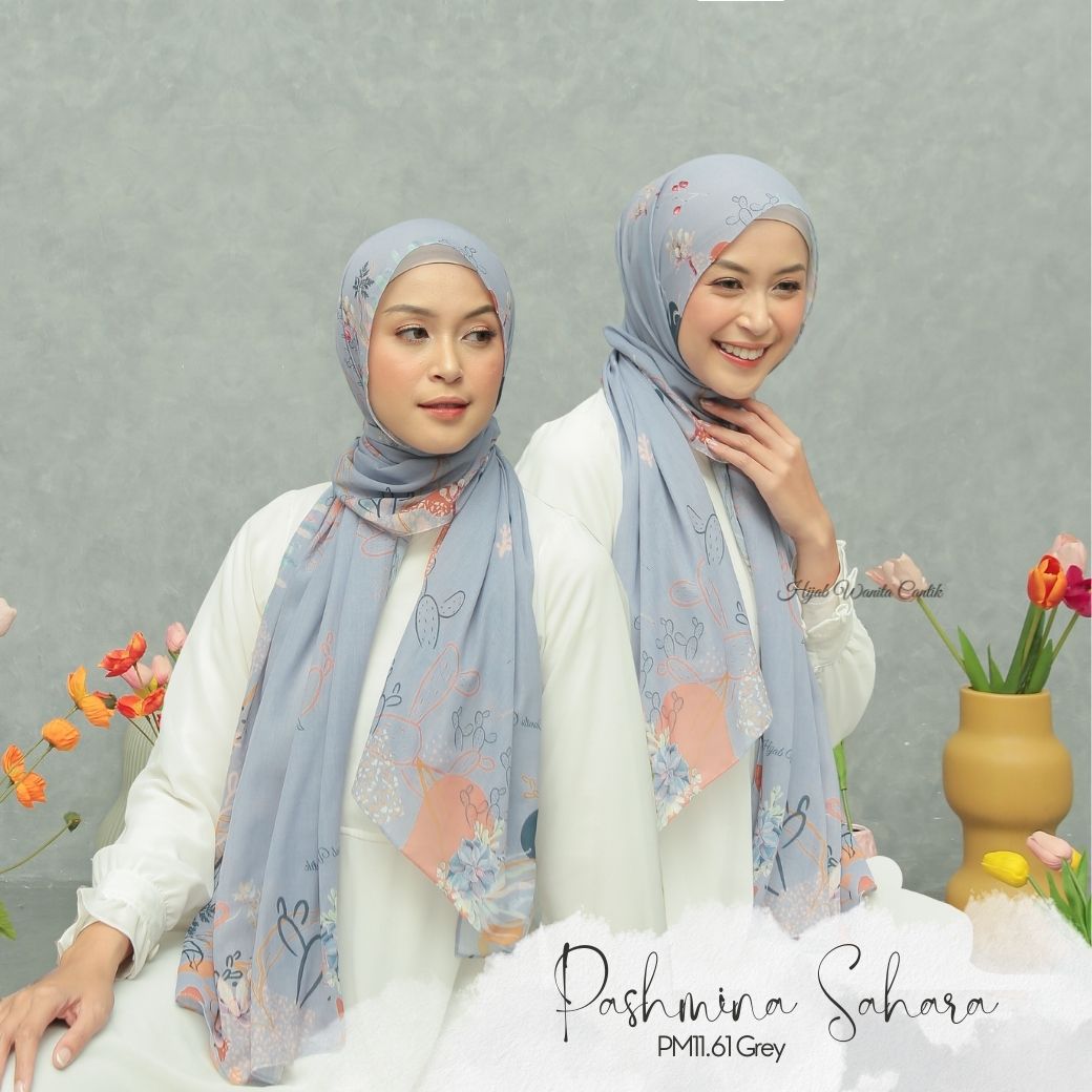 Sahara - Pashmina Premium Voal - Grey - PM11.61