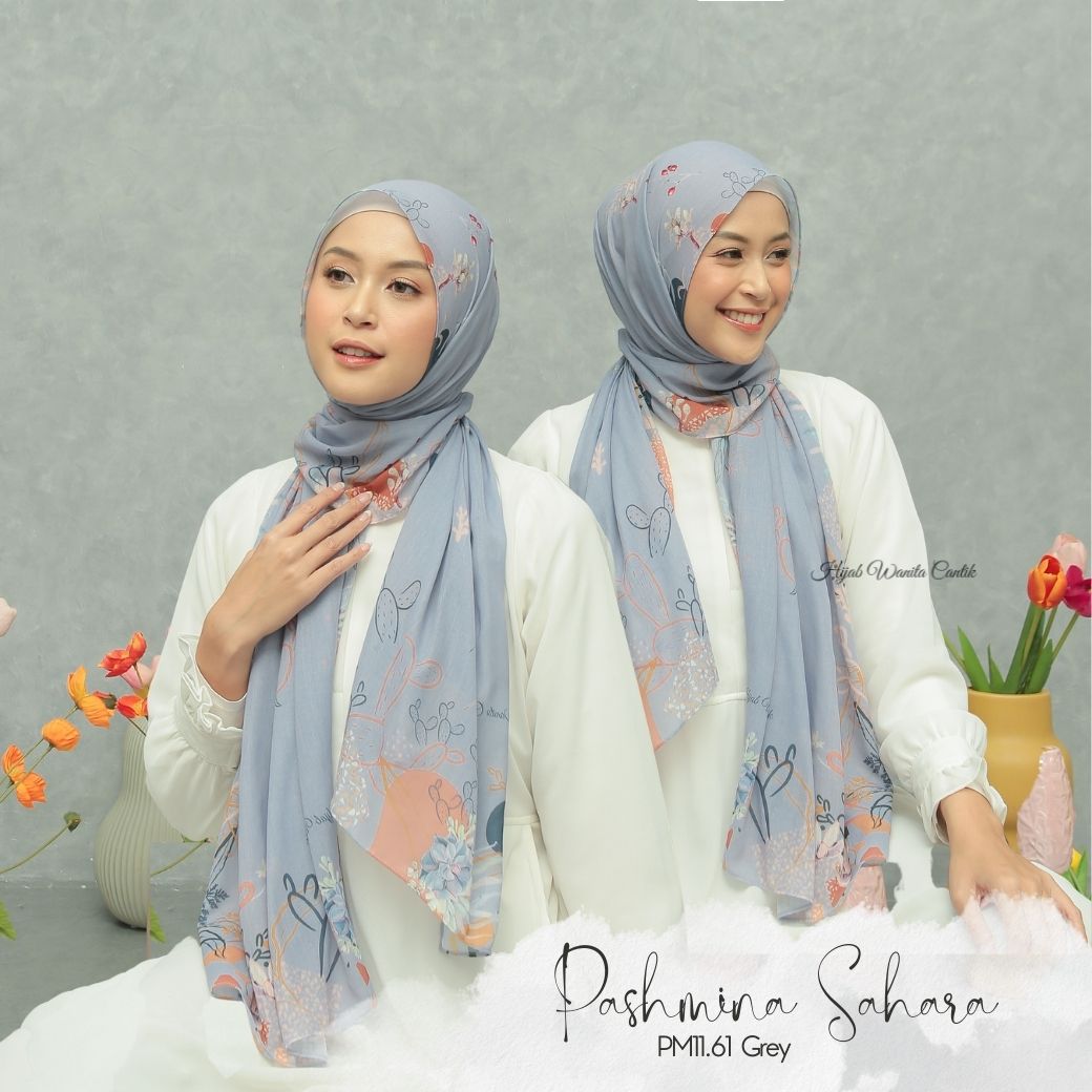 Sahara - Pashmina Premium Voal - Grey - PM11.61