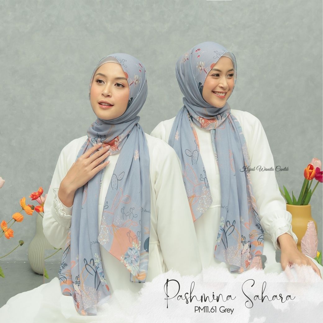 Sahara - Pashmina Premium Voal - Grey - PM11.61