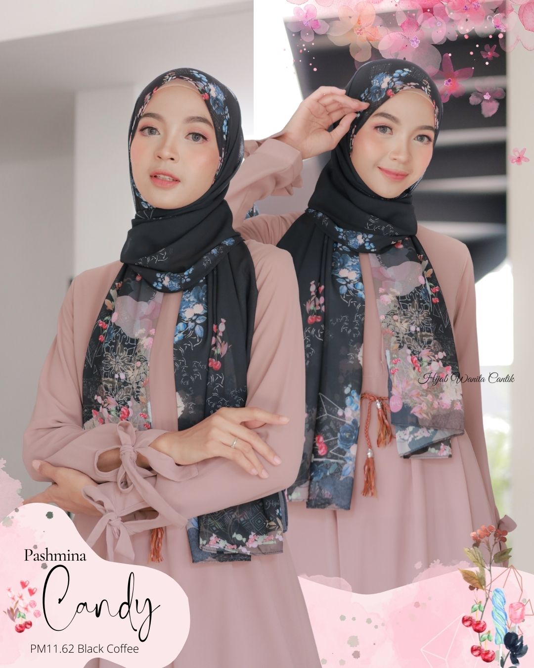 Candy - Pashmina Premium Ceruti -  Black Coffee - PM11.62