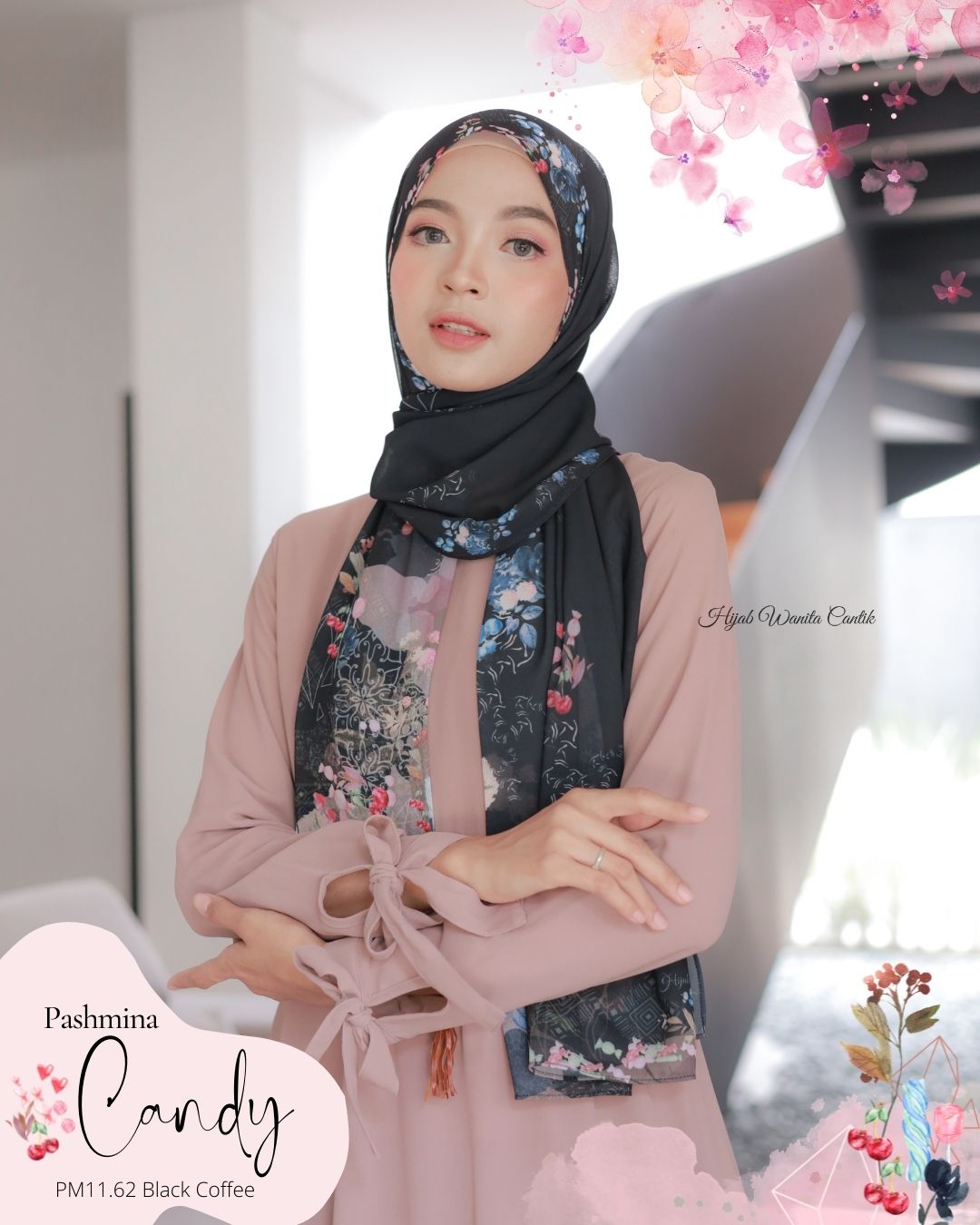 Candy - Pashmina Premium Ceruti -  Black Coffee - PM11.62