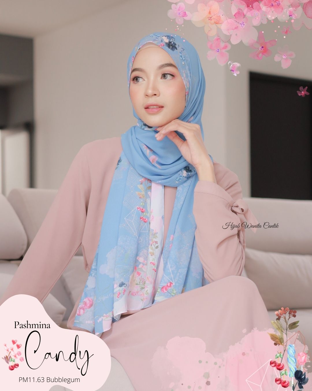 Candy - Pashmina Premium Ceruti -  Bubblegum - PM11.63