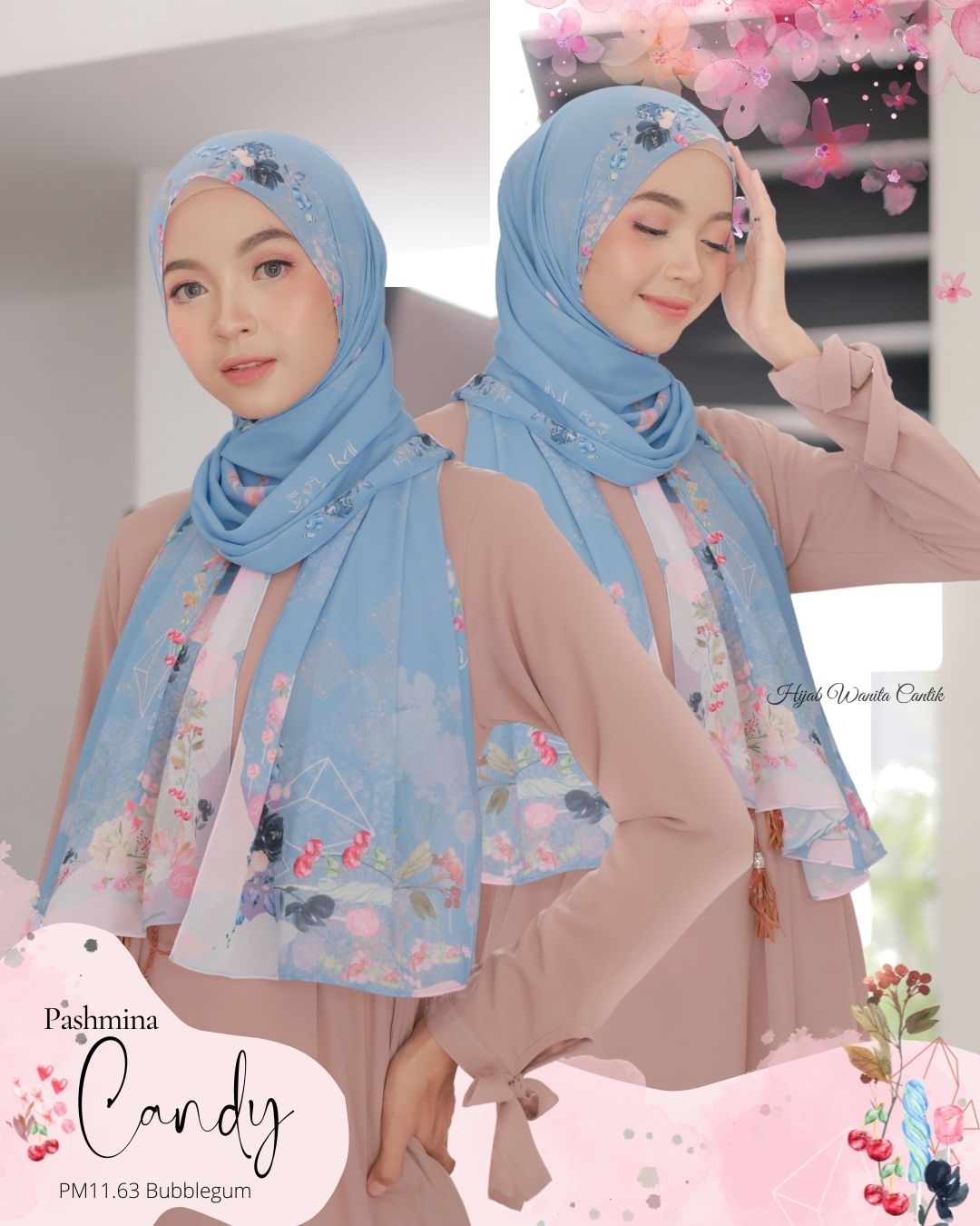 Candy - Pashmina Premium Ceruti -  Bubblegum - PM11.63