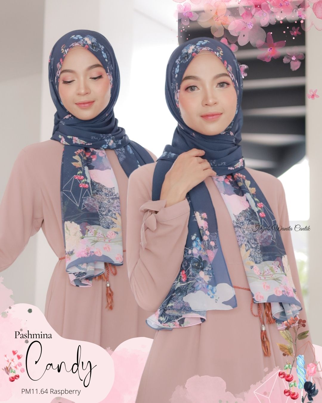 Candy - Pashmina Premium Ceruti - Raspberry - PM11.64