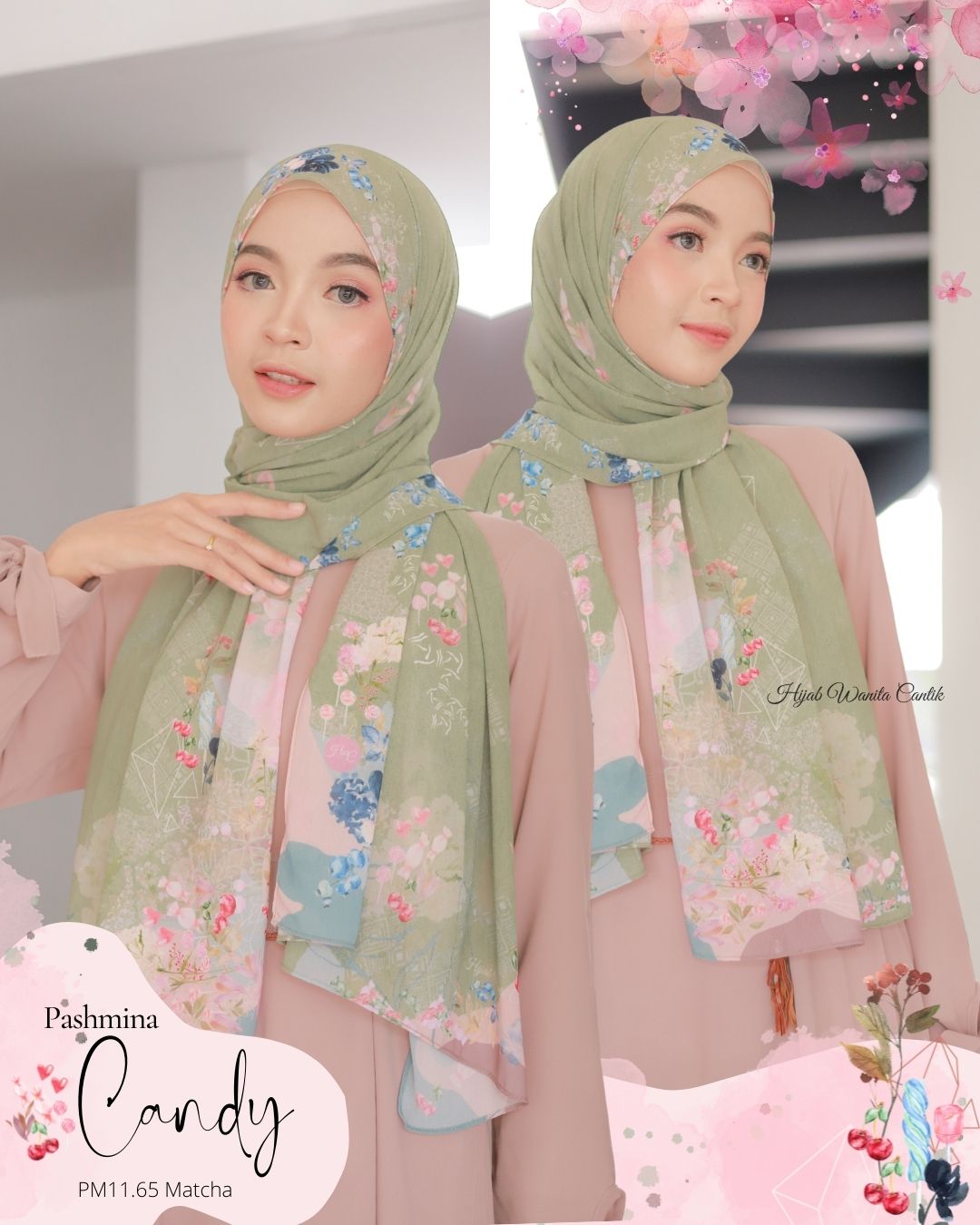 Candy - Pashmina Premium Ceruti -  Matcha - PM11.65