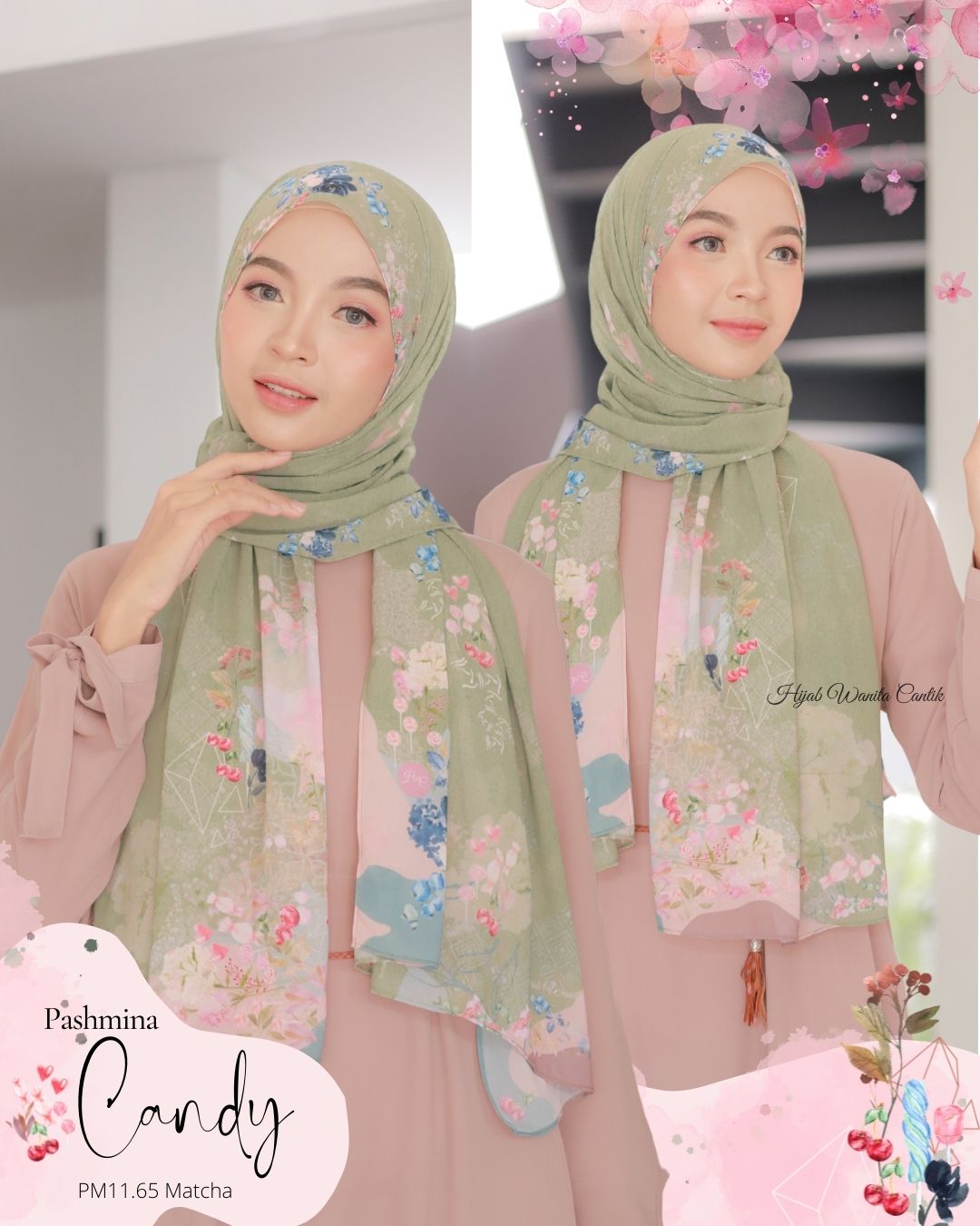 Candy - Pashmina Premium Ceruti -  Matcha - PM11.65