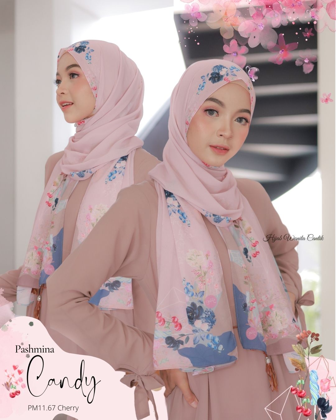 Candy - Pashmina Premium Ceruti -  Cherry - PM11.67