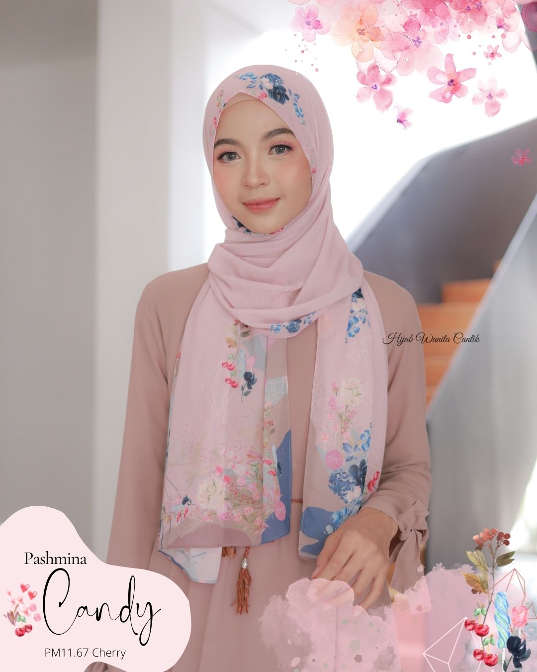 Candy - Pashmina Premium Ceruti -  Cherry - PM11.67