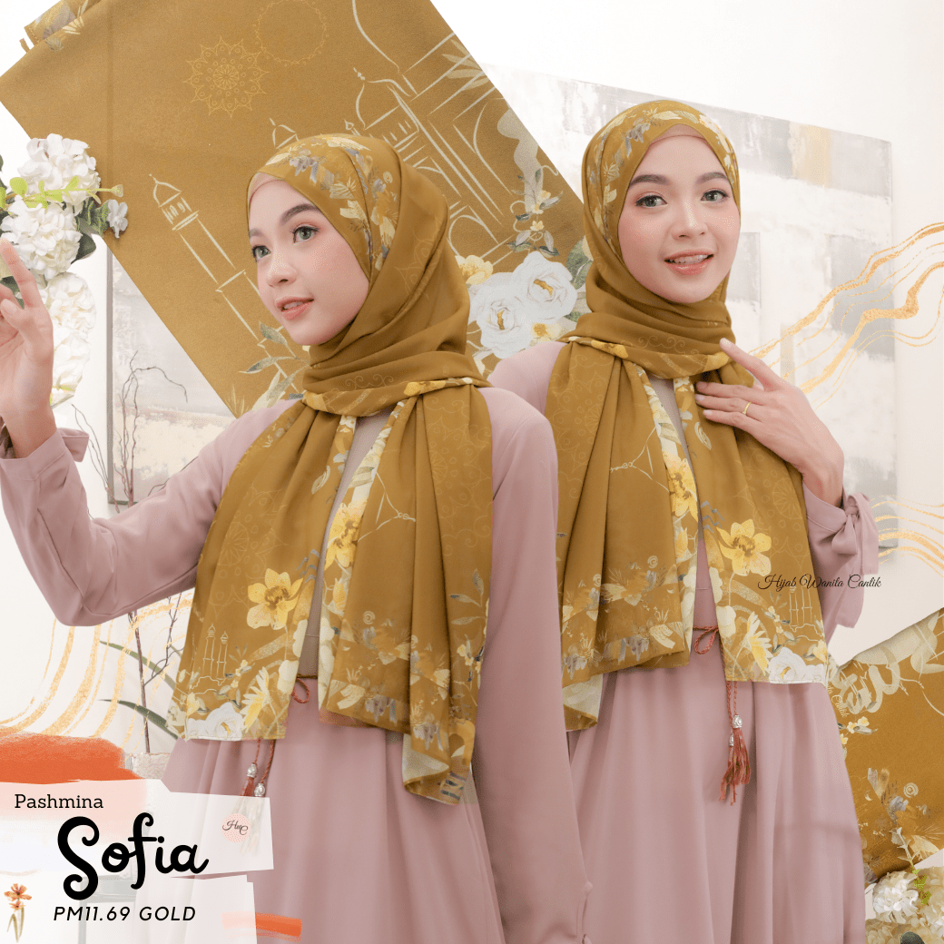 Sofia - Pashmina Premium Ceruti - Gold - PM11.69