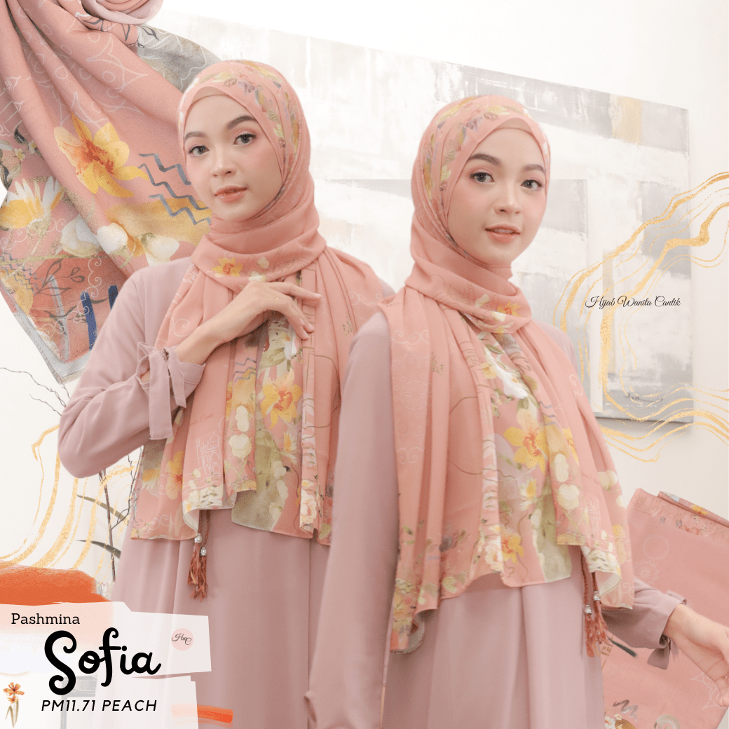 Sofia - Pashmina Premium Ceruti - Peach - PM11.71