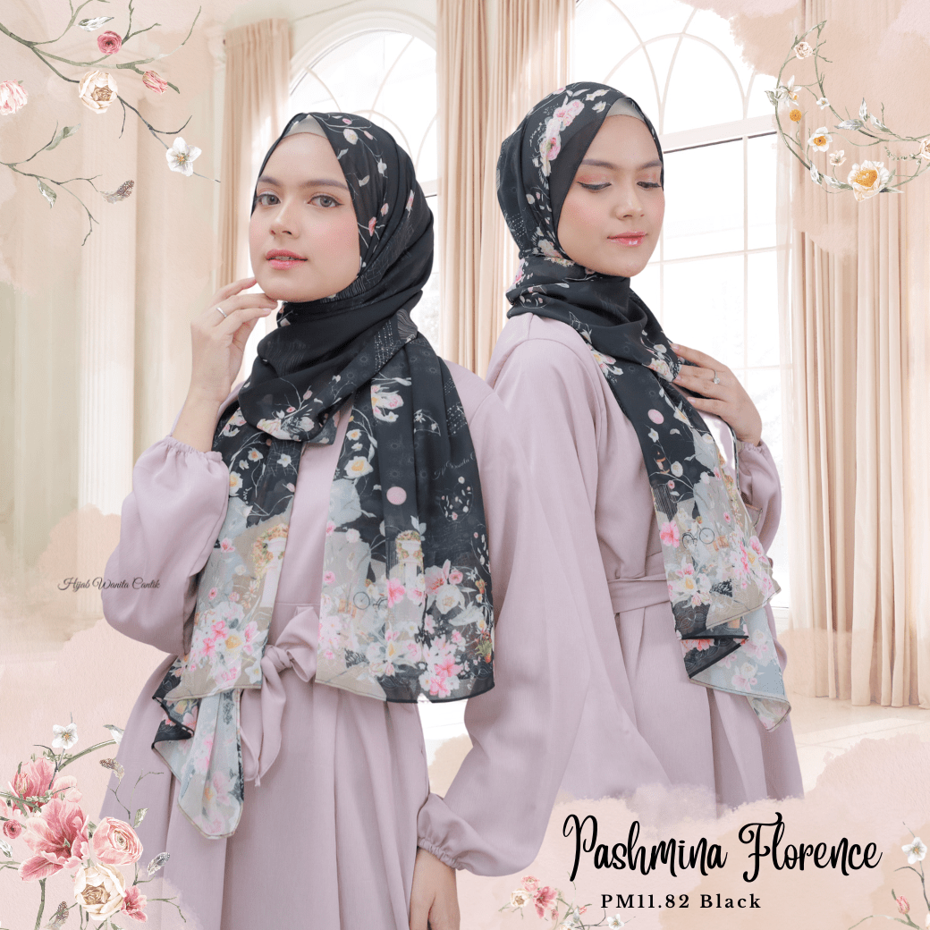 Florence - Pashmina Premium Ceruti - Black - PM11.82