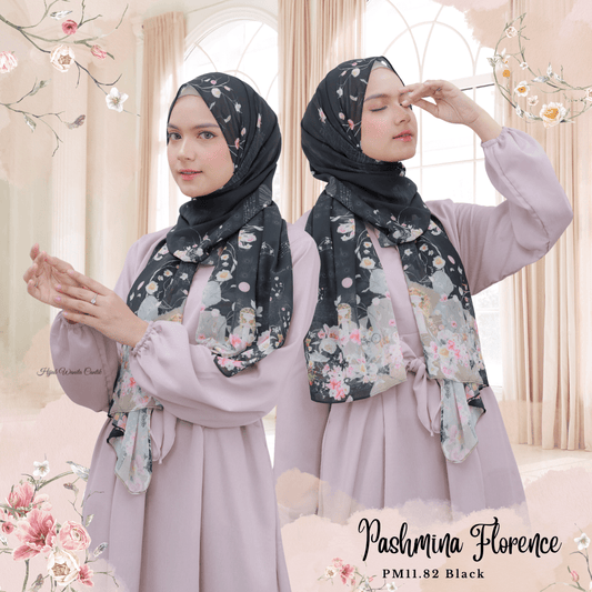 Florence - Pashmina Premium Ceruti - Black - PM11.82