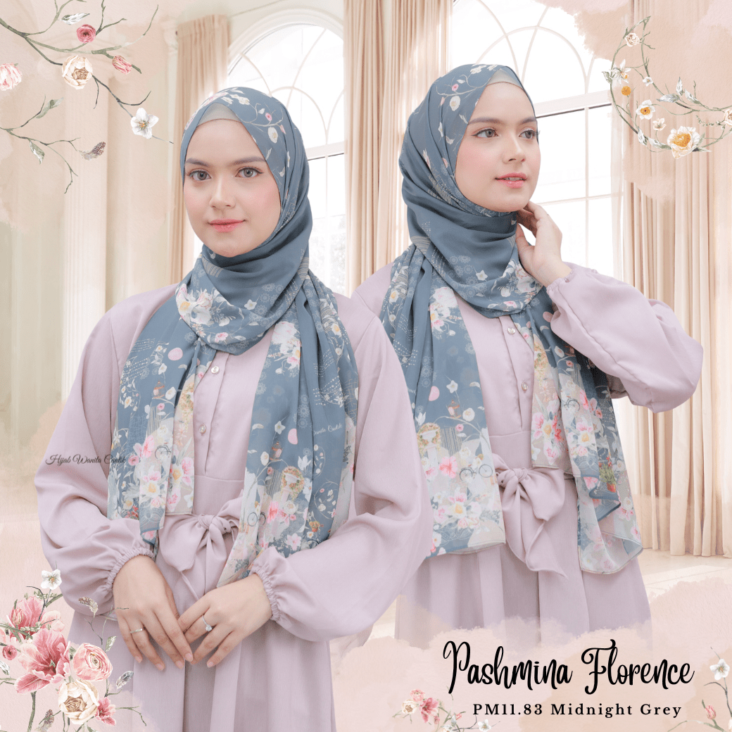 Florence - Pashmina Premium Ceruti - Midnight Grey - PM11.83