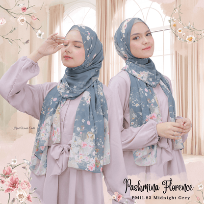 Florence - Pashmina Premium Ceruti - Midnight Grey - PM11.83