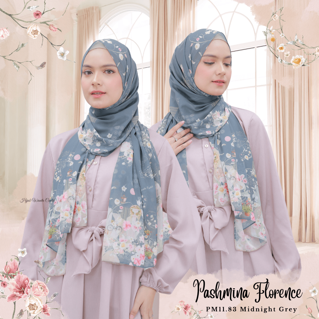 Florence - Pashmina Premium Ceruti - Midnight Grey - PM11.83