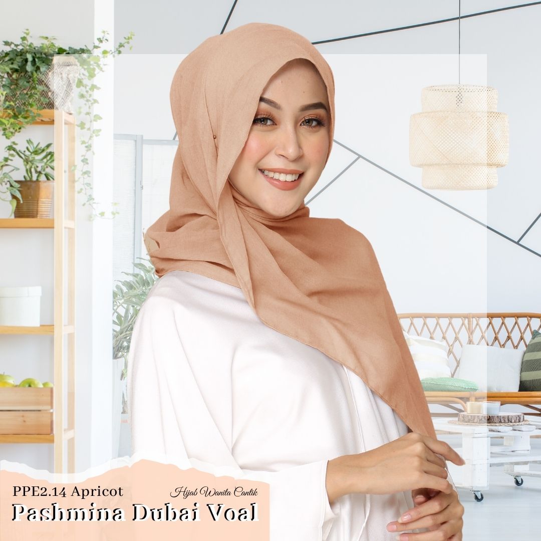 Dubai Voal Pashmina  - PPE2.14 Apricot