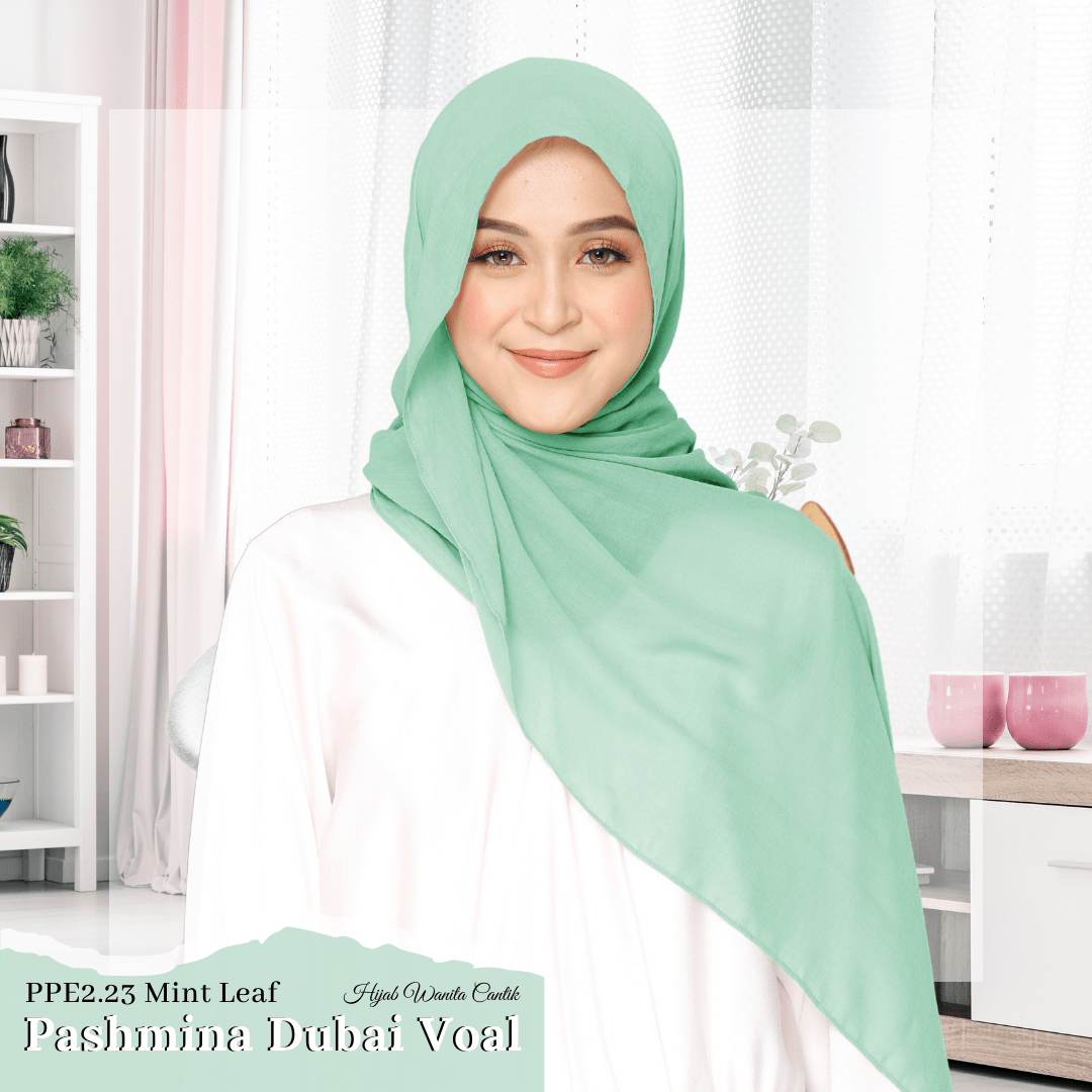 Dubai Voal Pashmina  - PPE2.23 Mint Leaf