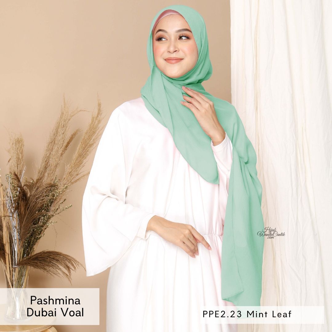 Dubai Voal Pashmina  - PPE2.23 Mint Leaf