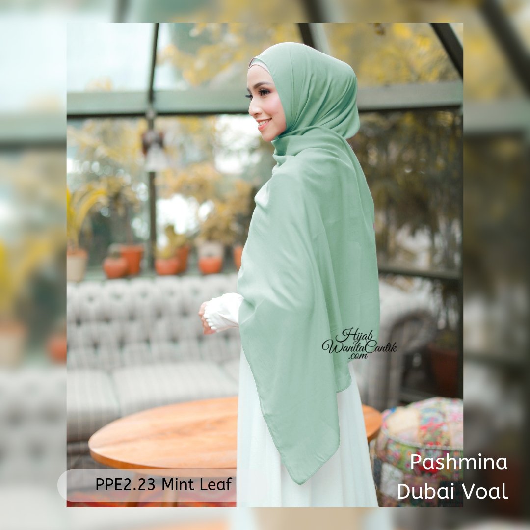 Dubai Voal Pashmina  - PPE2.23 Mint Leaf