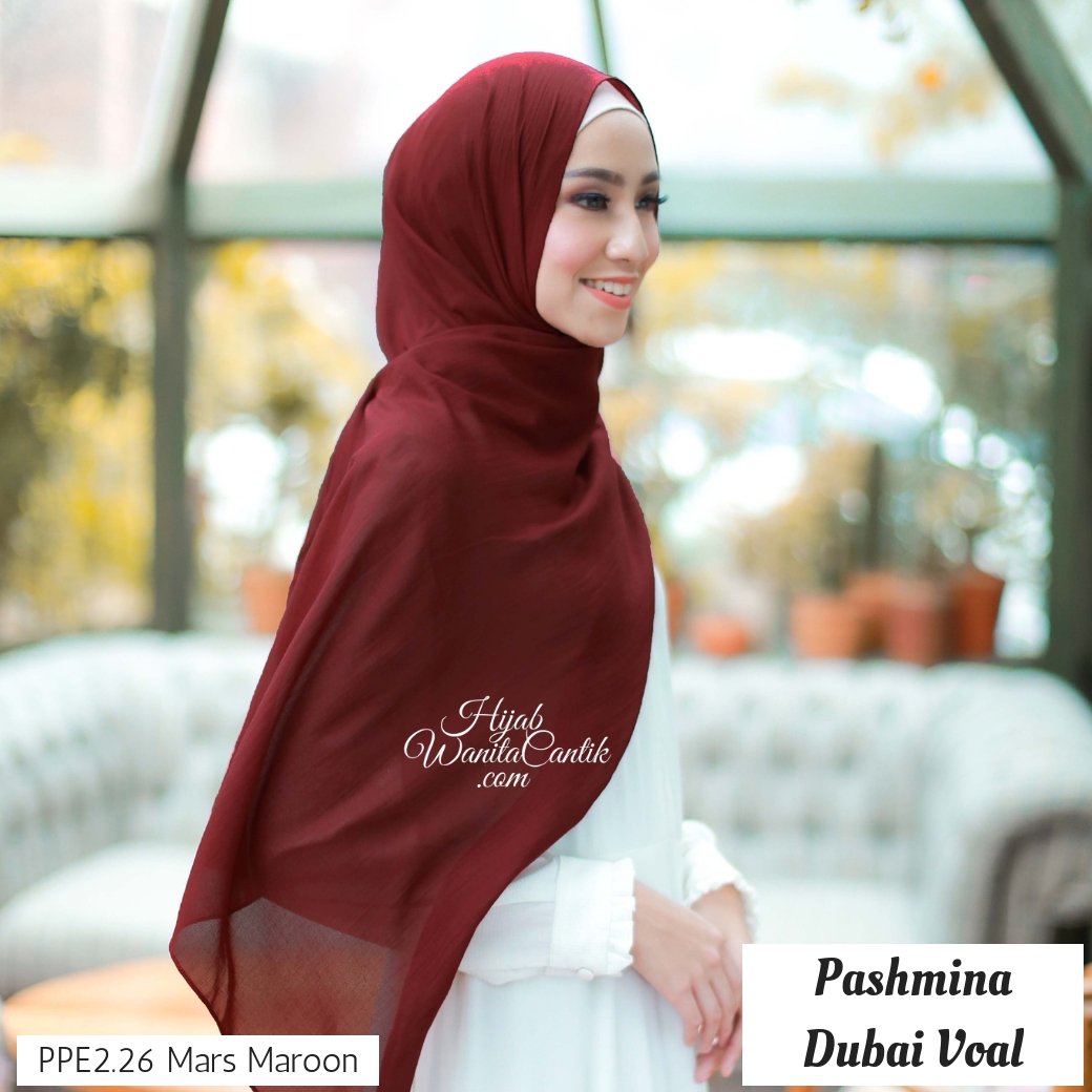 Dubai Voal Pashmina  - PPE2.26 Mars Maroon