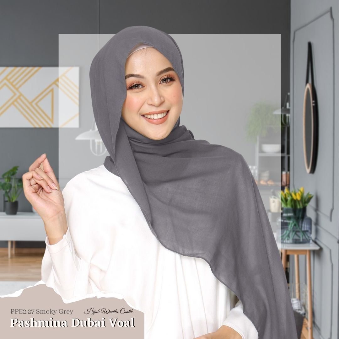 Dubai Voal Pashmina  - PPE2.27 Smoky Grey