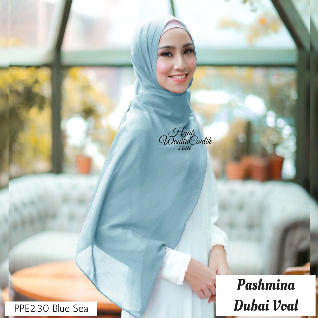 Dubai Voal Pashmina  - PPE2.30 Blue Sea