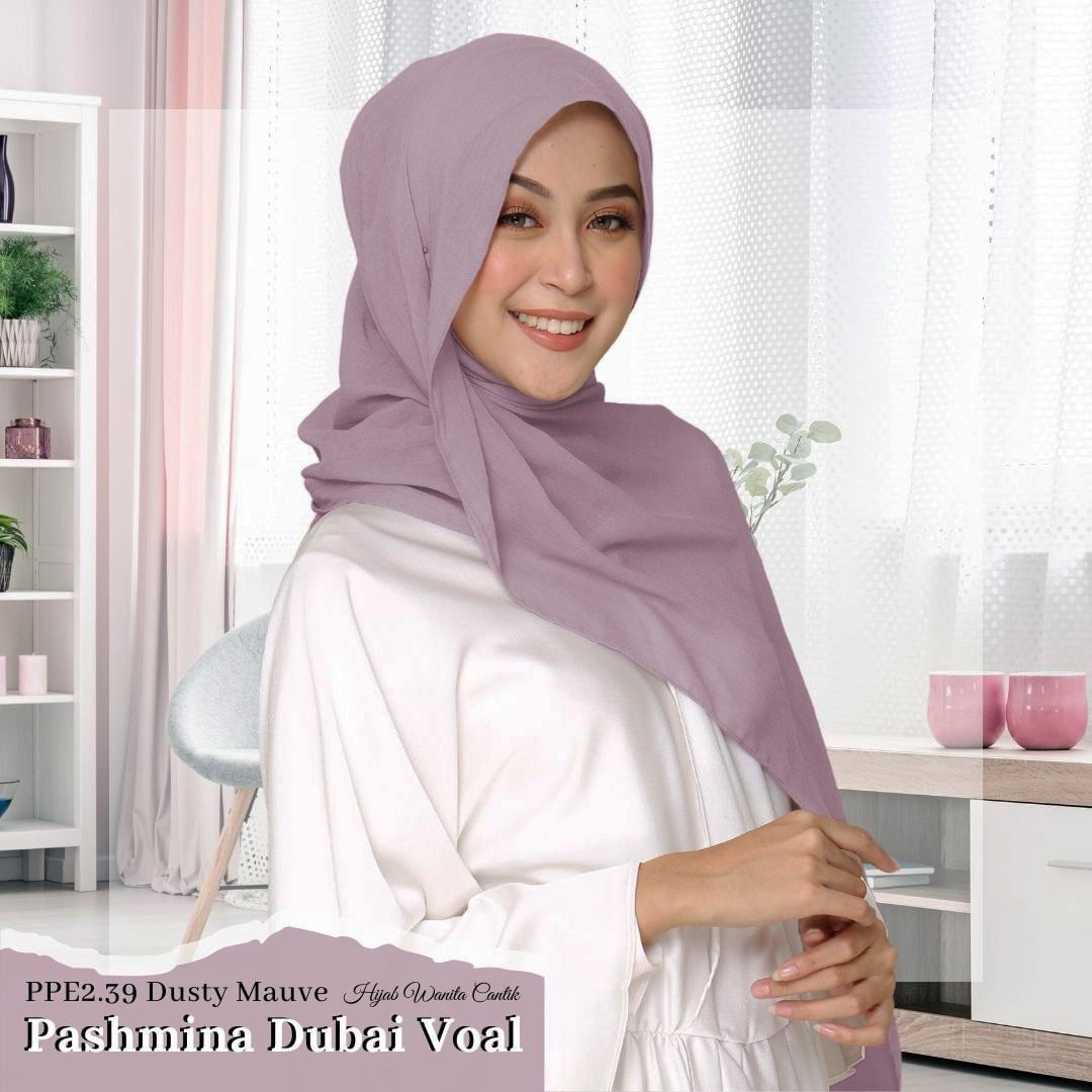 Dubai Voal Pashmina  - PPE2.39 Dusty Mauve