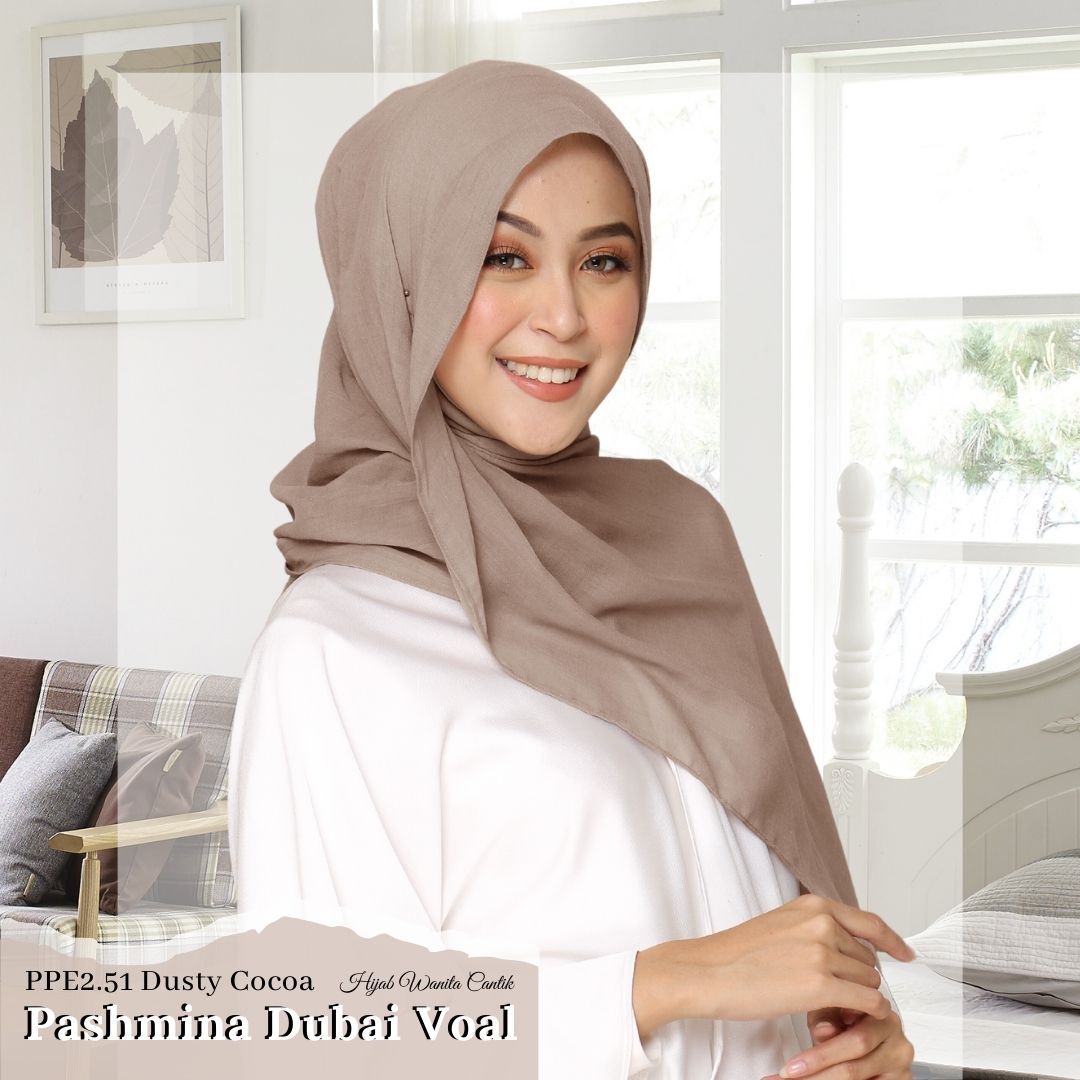 Dubai Voal Pashmina  - PPE2.51 Dusty Cocoa