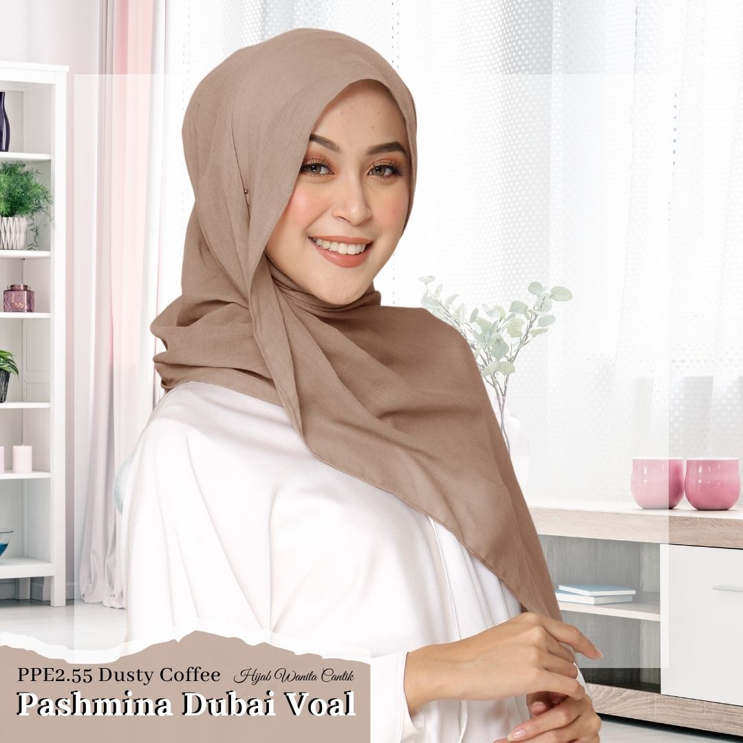 Dubai Voal Pashmina  - PPE2.55 Dusty Coffee