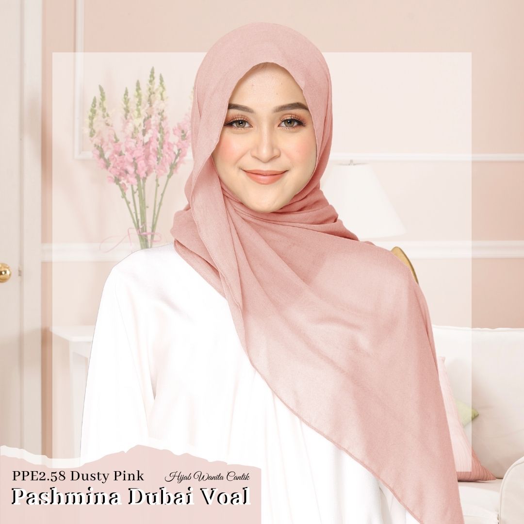 Dubai Voal Pashmina  - PPE2.58 Sandy Pink