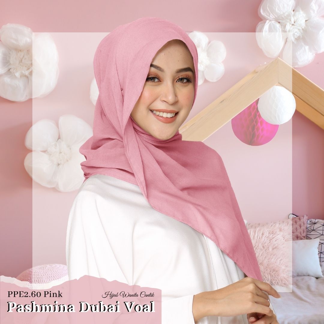 Dubai Voal Pashmina  - PPE2.60 Pink