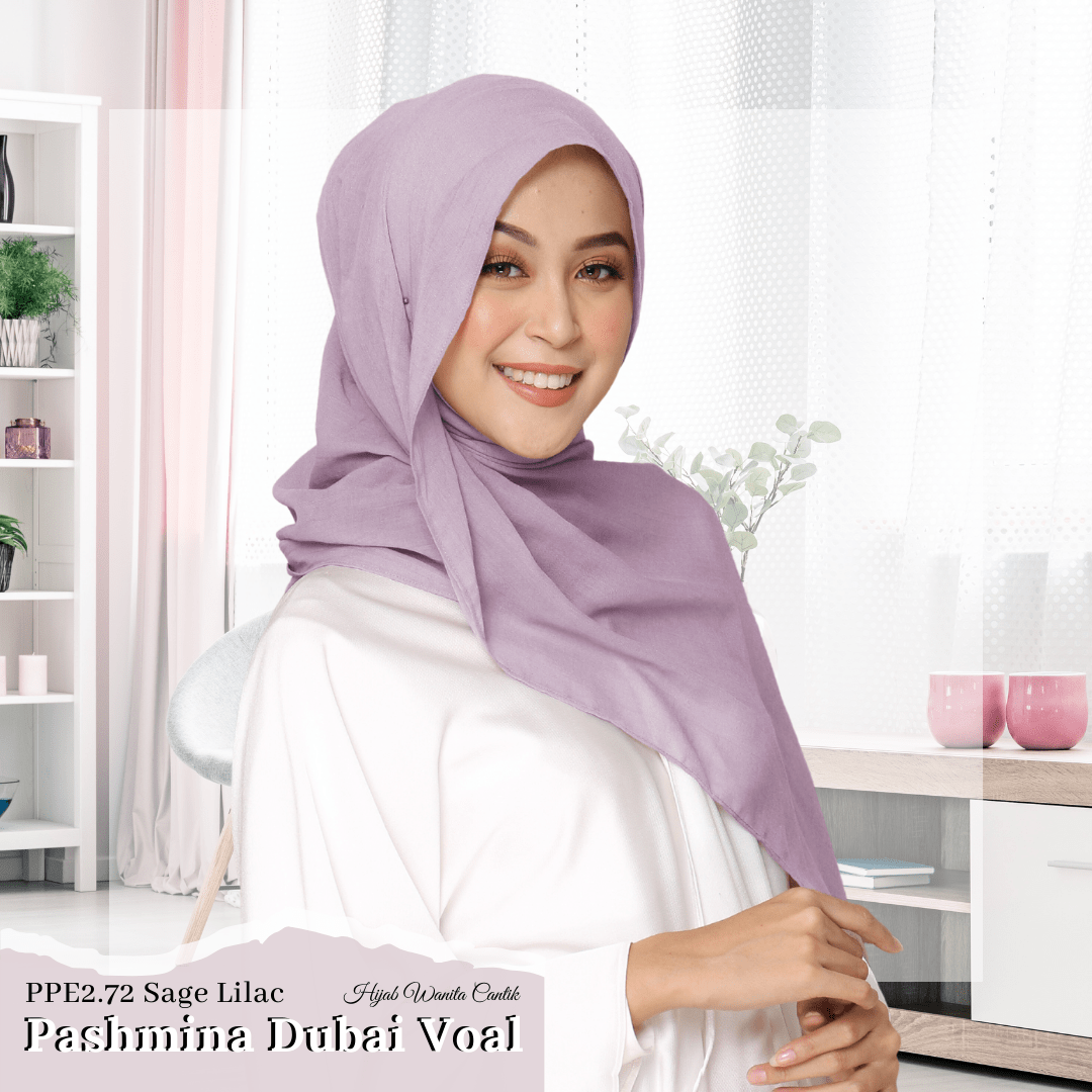 Dubai Voal Pashmina  -  PPE2.72 Sage Lilac