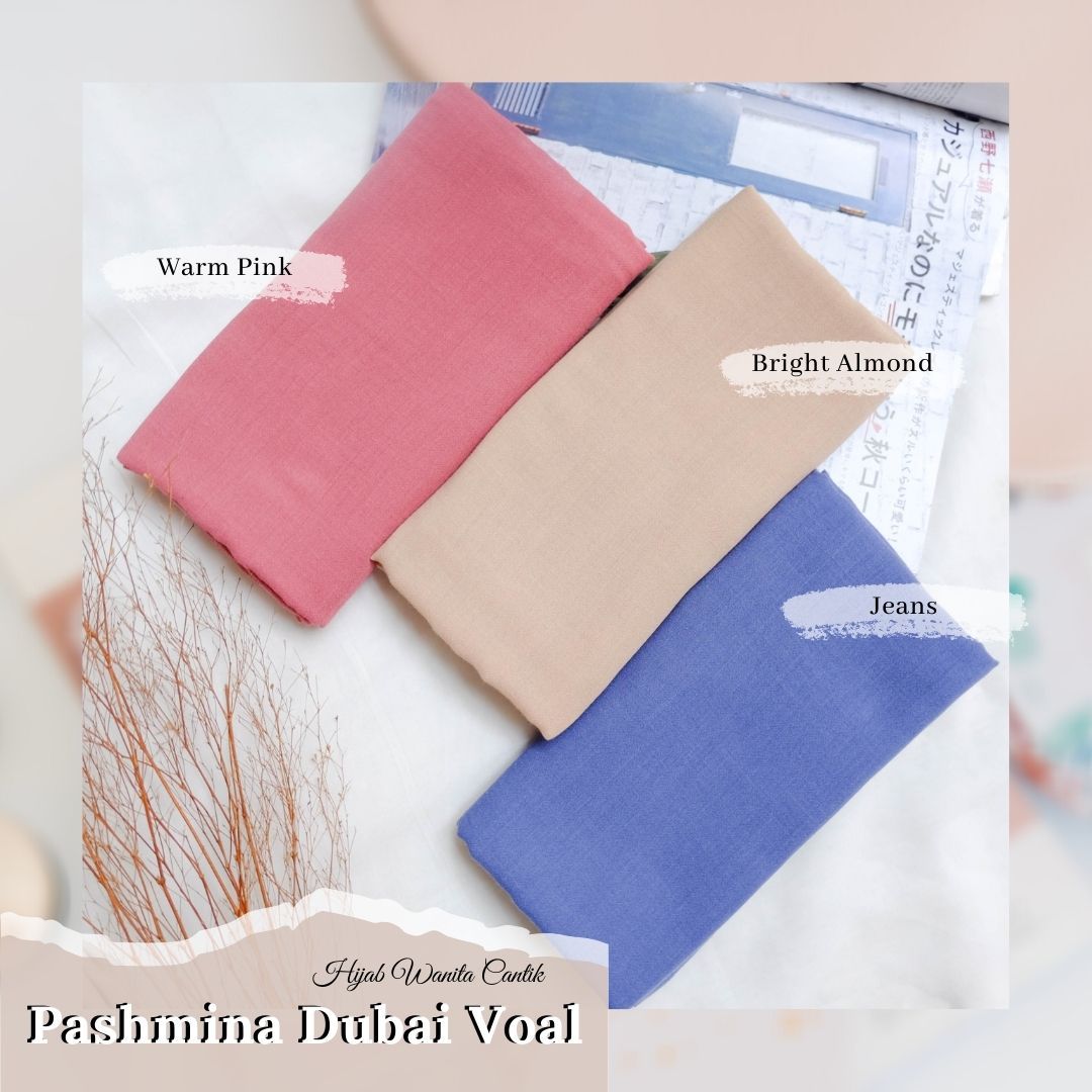 Dubai Voal Pashmina  - PPE2.52 Warm Pink