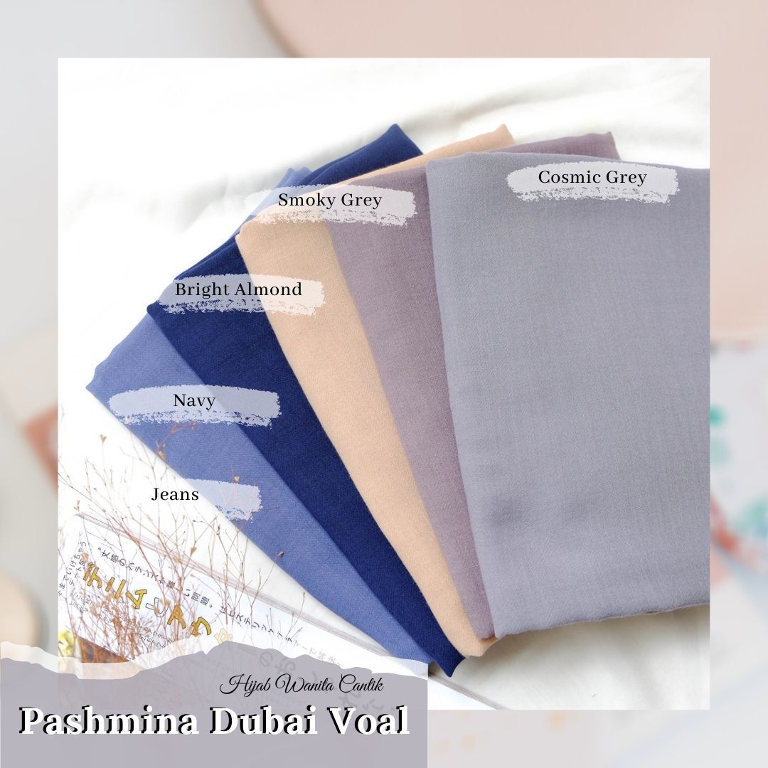 Dubai Voal Pashmina  - PPE2.13 Navy