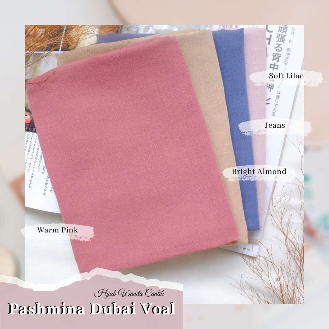 Dubai Voal Pashmina  - PPE2.52 Warm Pink