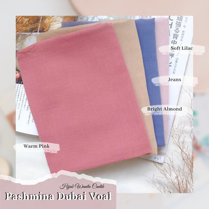 Dubai Voal Pashmina  - PPE2.52 Warm Pink