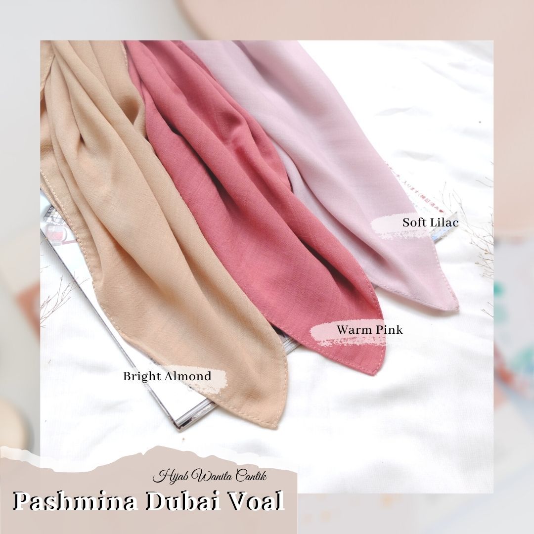 Dubai Voal Pashmina  - PPE2.52 Warm Pink