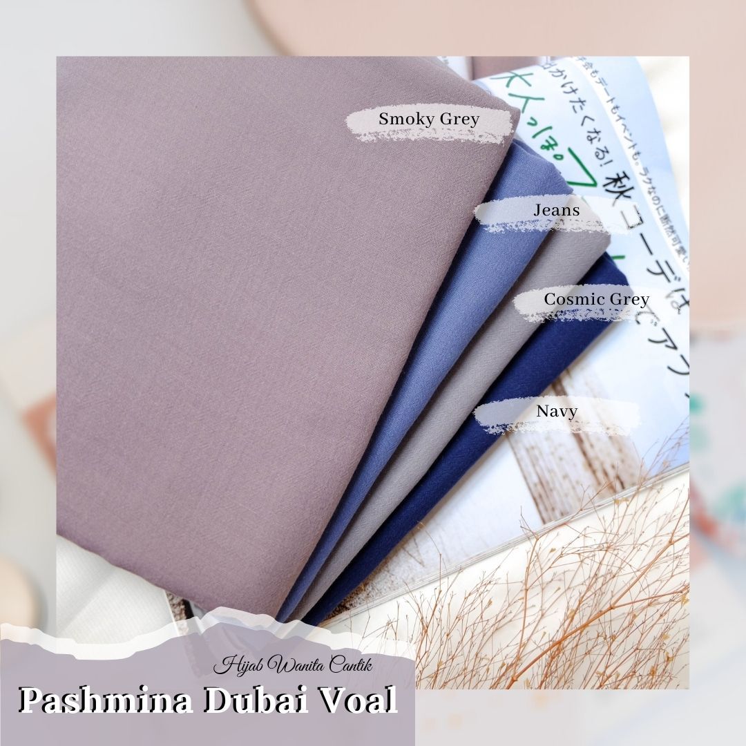 Dubai Voal Pashmina  - PPE2.27 Smoky Grey