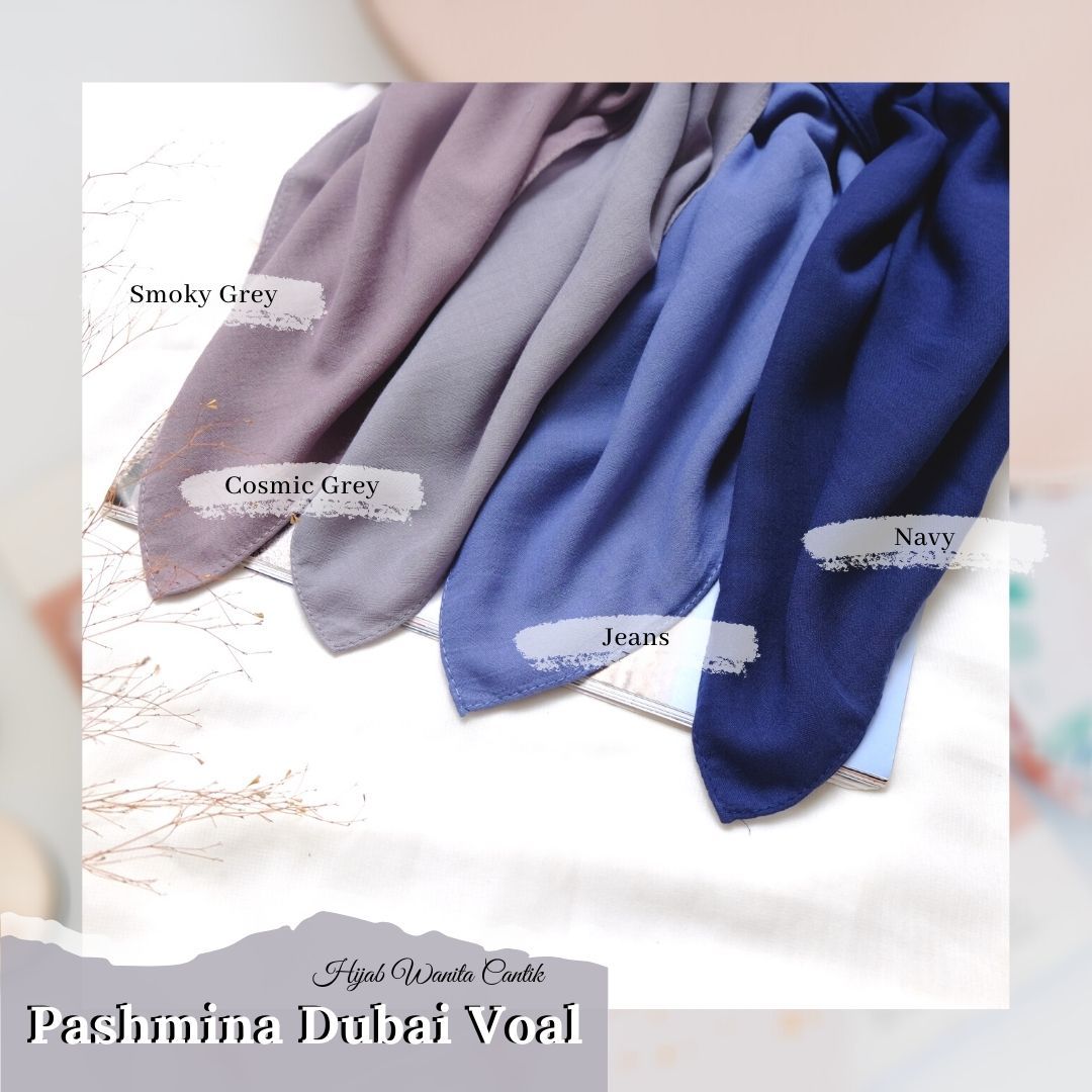 Dubai Voal Pashmina  - PPE2.13 Navy