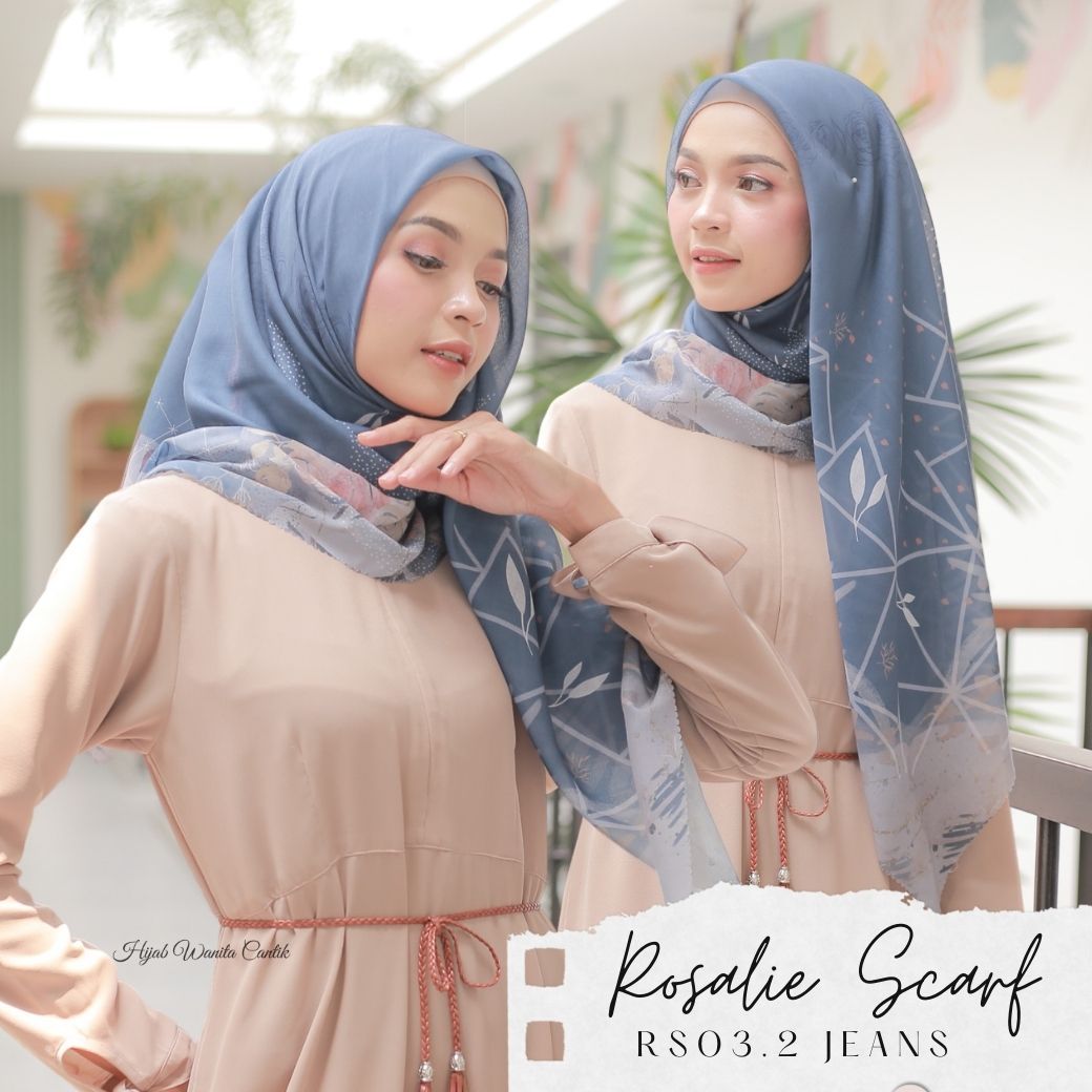 Segiempat Rosalie Scarf - RS03.2 Jeans