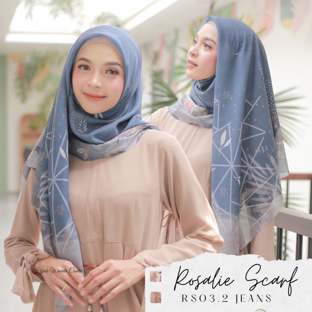 Segiempat Rosalie Scarf - RS03.2 Jeans