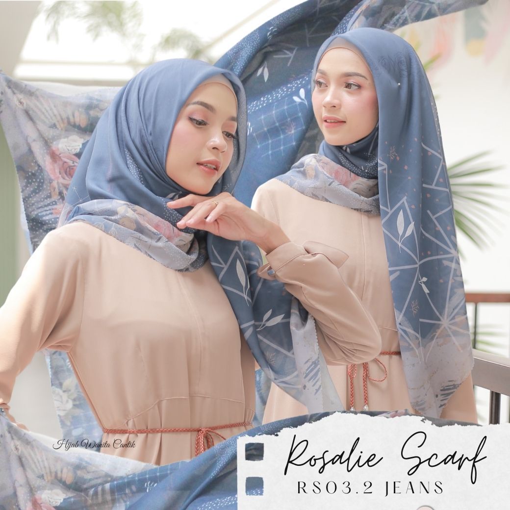 Segiempat Rosalie Scarf - RS03.2 Jeans