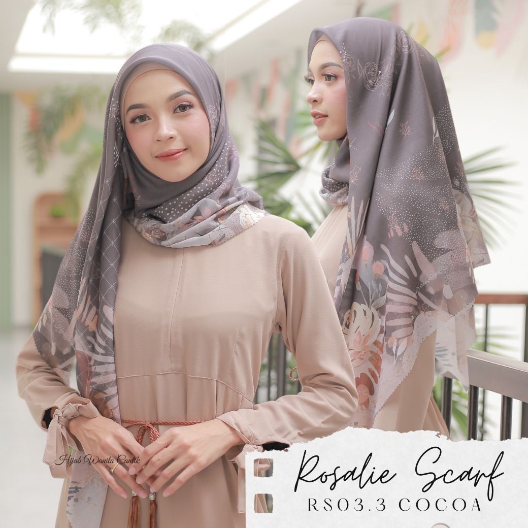 Segiempat Rosalie Scarf - RS03.3 Cocoa