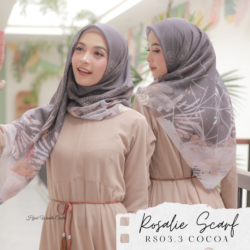 Segiempat Rosalie Scarf - RS03.3 Cocoa