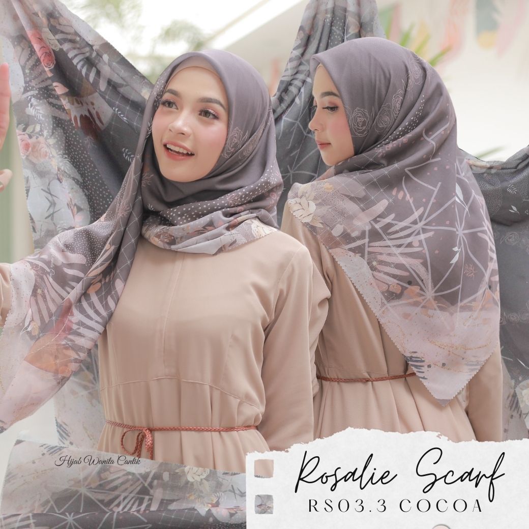 Segiempat Rosalie Scarf - RS03.3 Cocoa