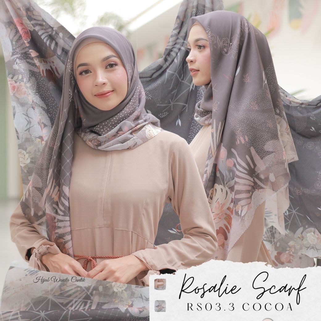 Segiempat Rosalie Scarf - RS03.3 Cocoa