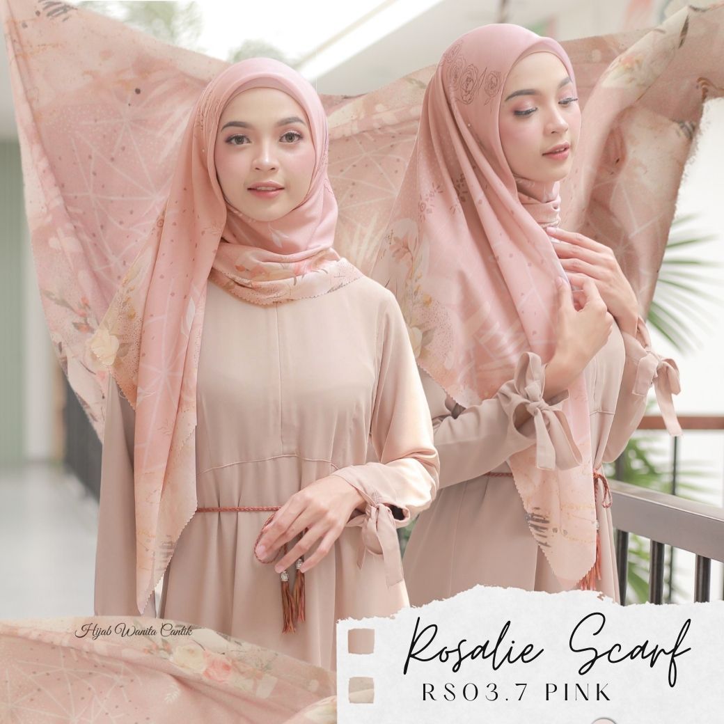 Segiempat Rosalie Scarf - RS03.7 Pink