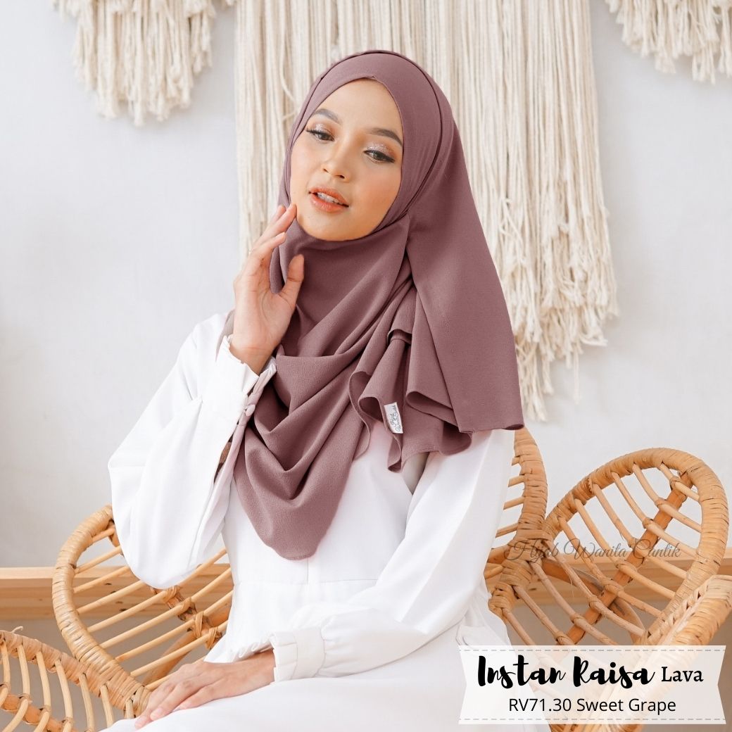 Pashmina Instan Raisa Lava  - RV71.30 Sweet Grape