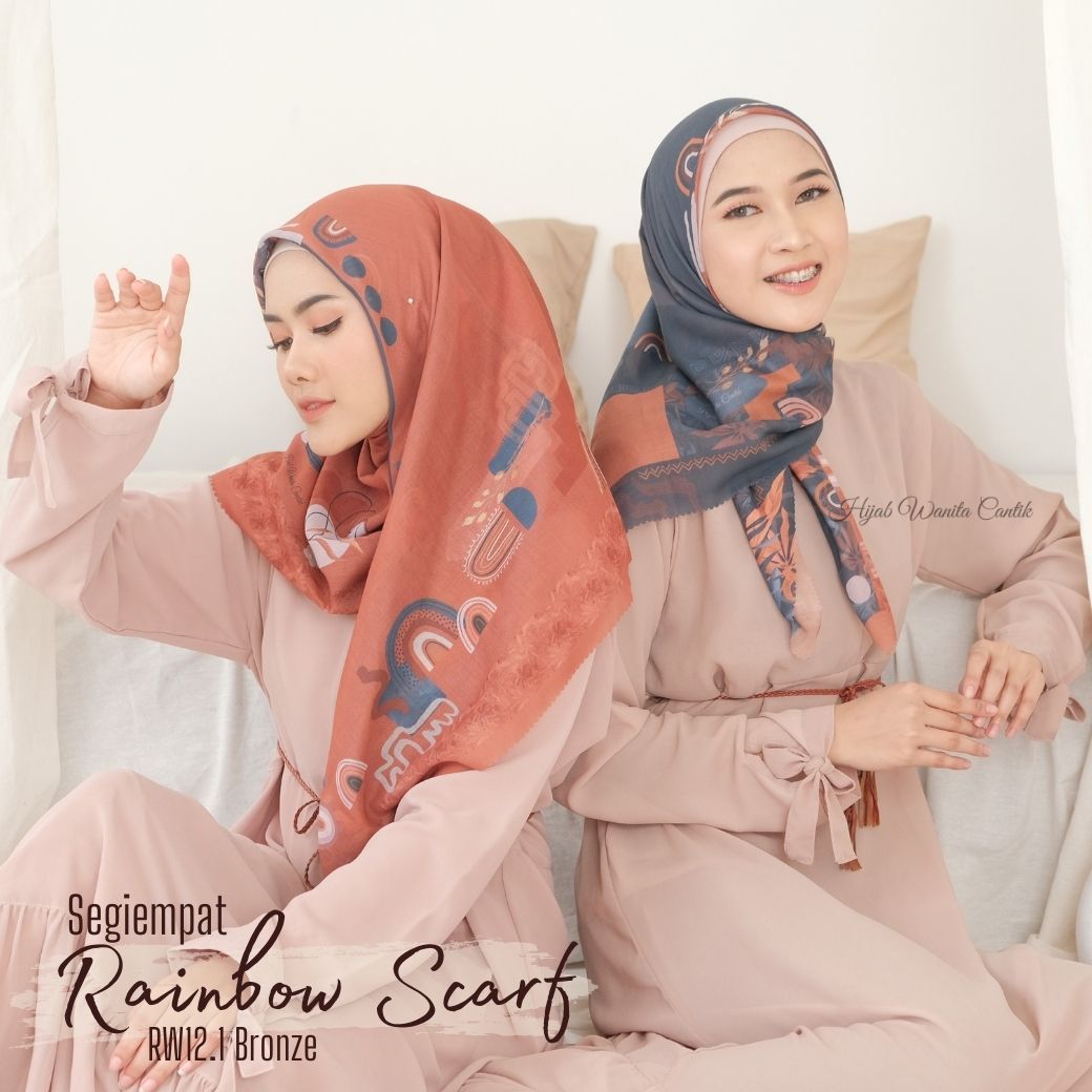 Segiempat Rainbow Scarf - RW12.1 Bronze